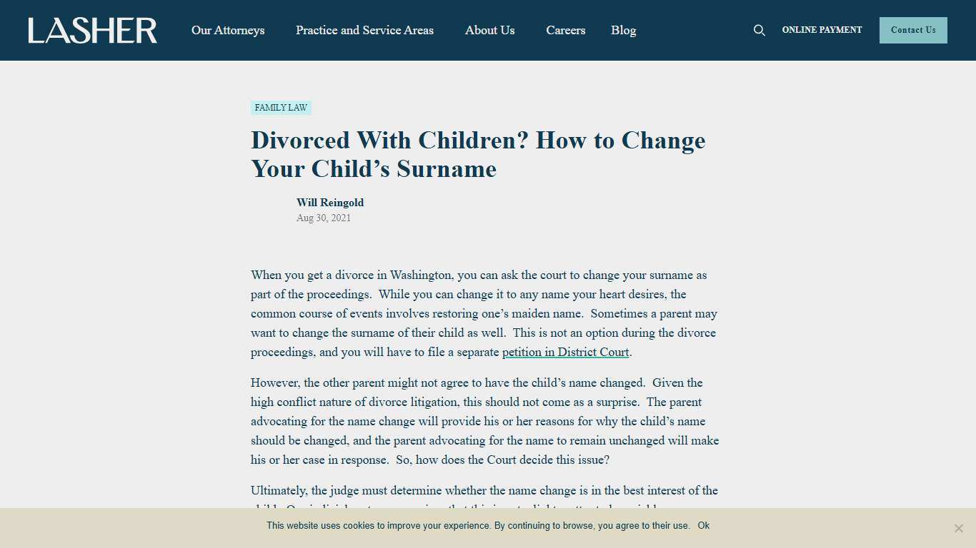 Divorced With Children? How to Change Your Child’s Surname – Lasher